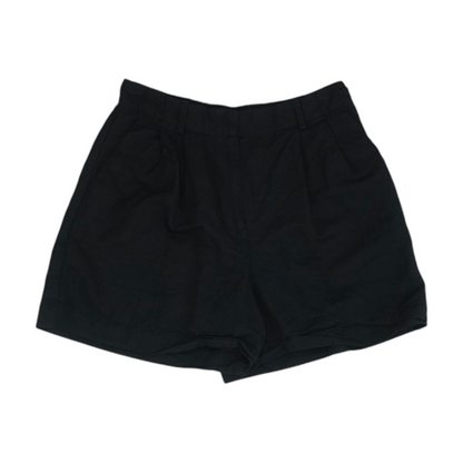 Black Solid Chino Shorts