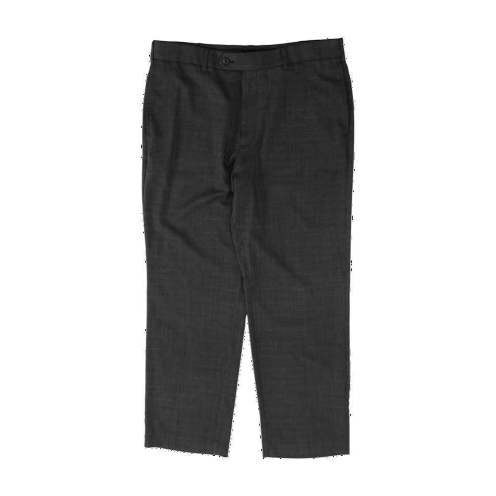 Gray Plaid Regular Pants