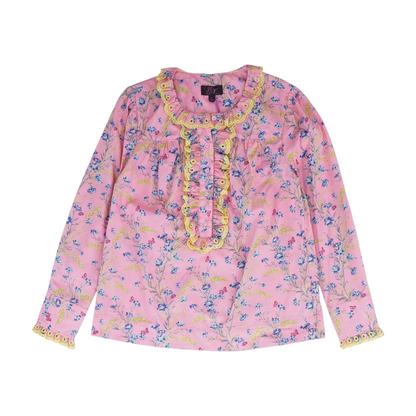 Pink Floral Blouse