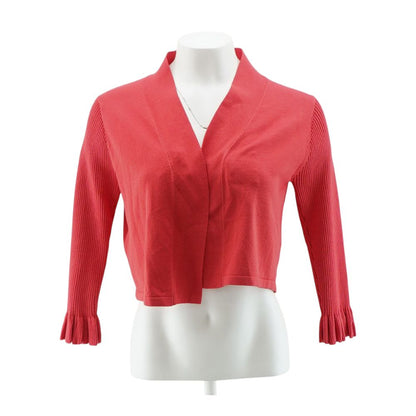 Red Solid Cardigan Sweater