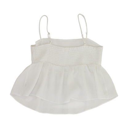 White Cropped Blouse
