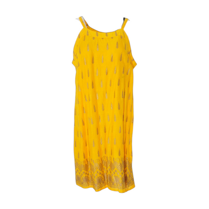 Yellow Graphic Midi Dress