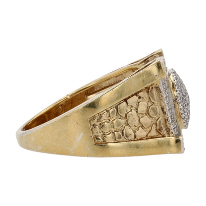 14K Yellow Gold Diamond Fashion Ring