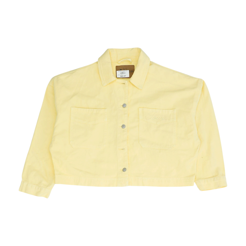 Gameday Social Apparel Co. Yellow Solid Denim Jacket – Image 1
