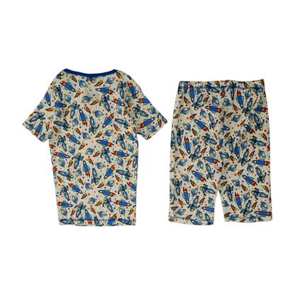 White Print Pajama Set
