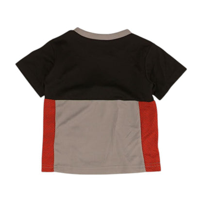 Black Color Block Crewneck T-Shirt