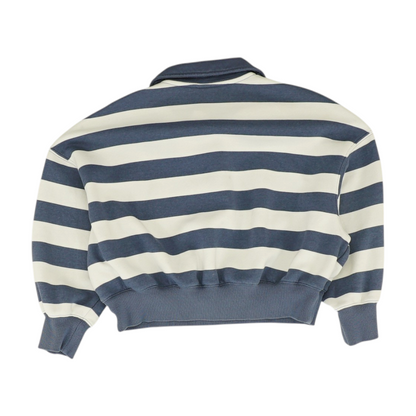 Blue Striped Sweatshirt Pullover