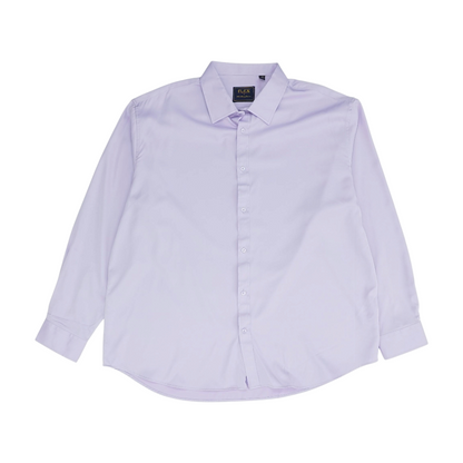 Purple Solid Long Sleeve Button Down