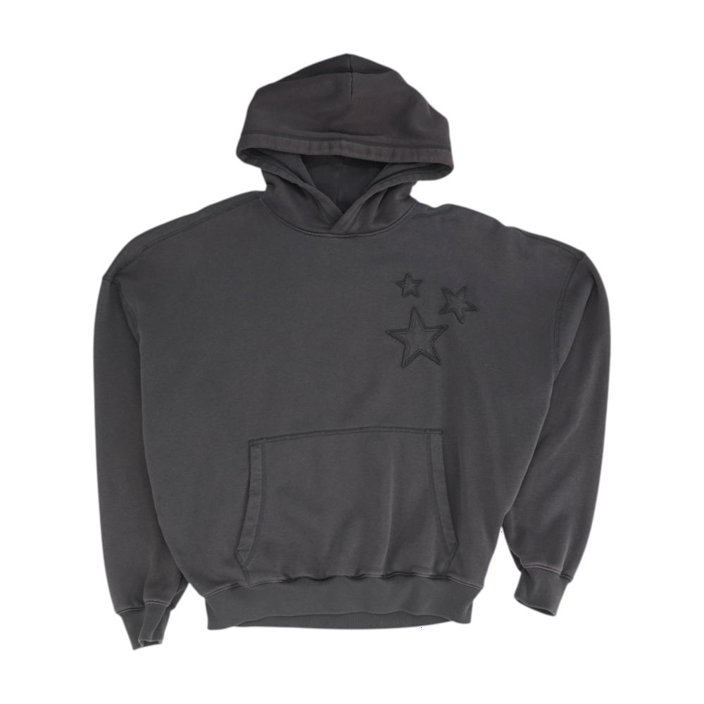 Gray Solid Hoodie Pullover