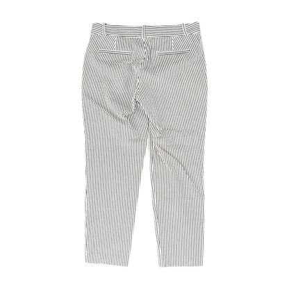Gray Striped Capri Pants