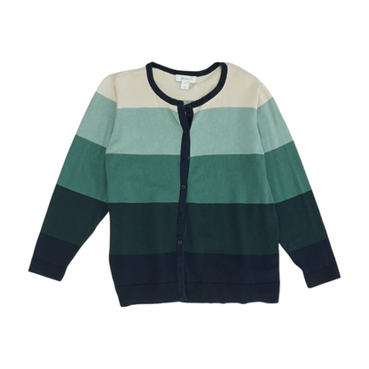 Multi Plus Color Block Cardigan Sweater