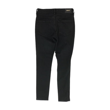 Black Solid Mid Rise Skinny Leg Jeans