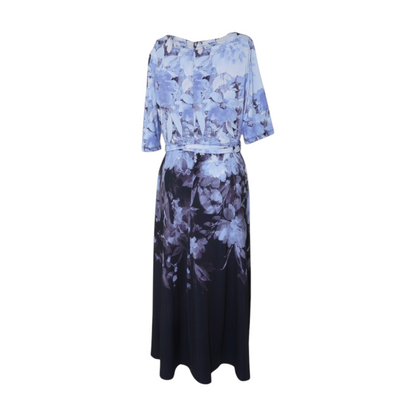 Blue Floral Midi Dress