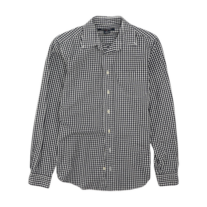 Navy Check Long Sleeve Button Down