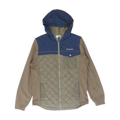 Brown Color Block Jacket