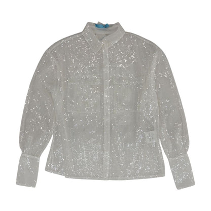 White Solid Button Down