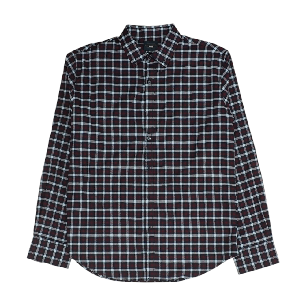 Multi Plaid Long Sleeve Button Down