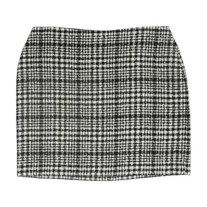 Black Plaid Mini Skirt