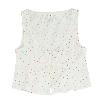 White Floral Blouse