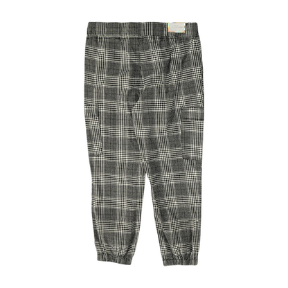 Black Houndstooth Tapered Pants