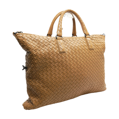 Chene Intrecciato Leather Convertible Top-Handle Bag