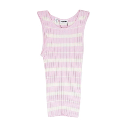 Pink Striped Knit Tank