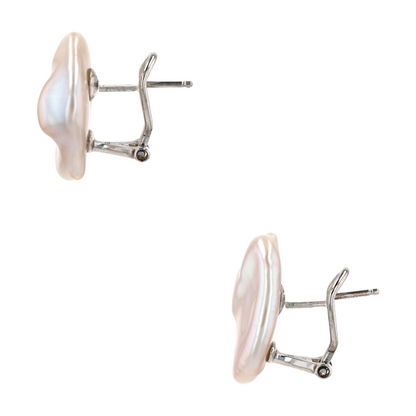 Sterling Silver Pearl Statement Earrings