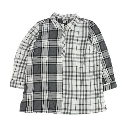 White Plus Plaid Blouse