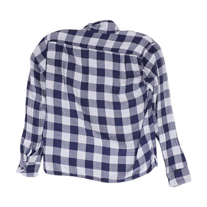 Navy Check Flannel Button Down
