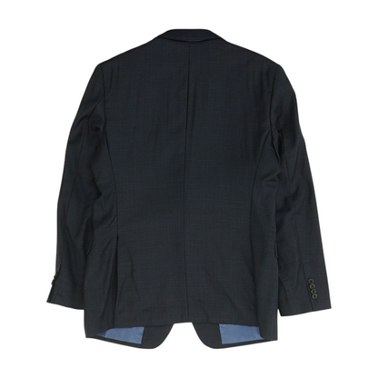 Navy Plaid Suit Jacket