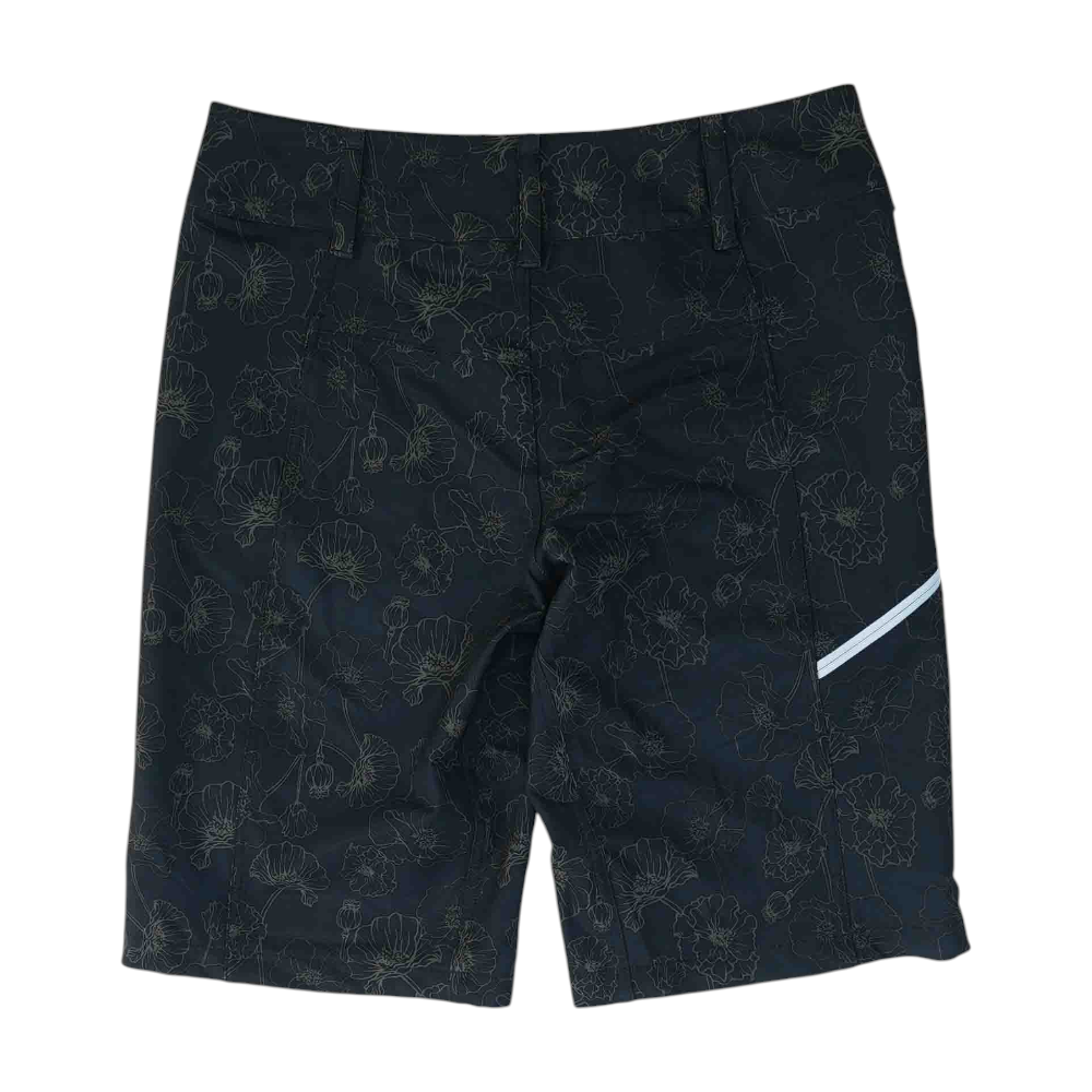 Black Floral Active Shorts