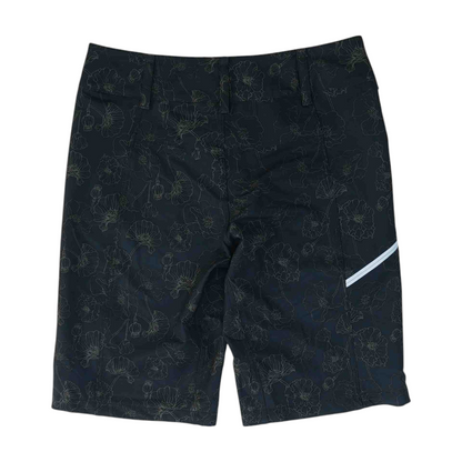 Black Floral Active Shorts