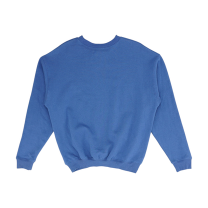 Blue Solid Sweatshirt Pullover