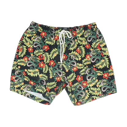Black Graphic Swim Bottom