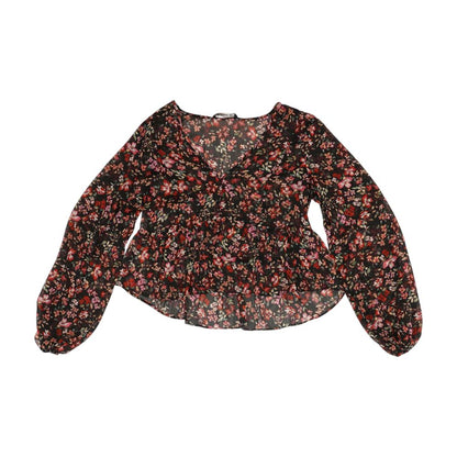 Multi Floral Long Sleeve Blouse