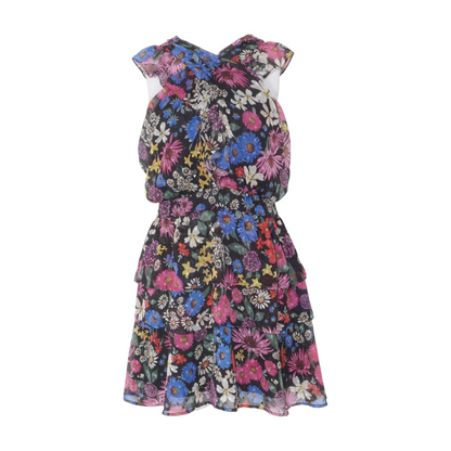 Black Floral Mini Dress