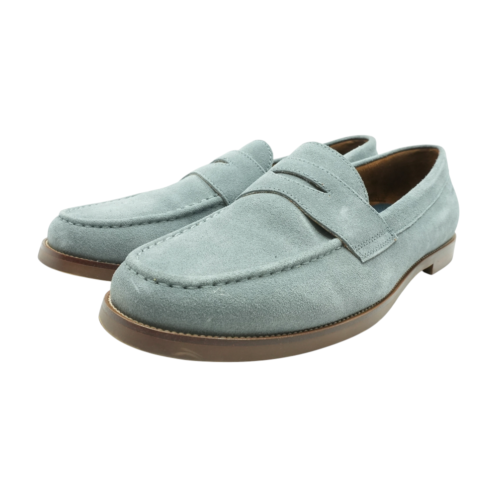 Blue Slip-On Dress Shoes