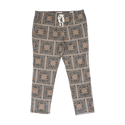 Brown Paisley Regular Pants