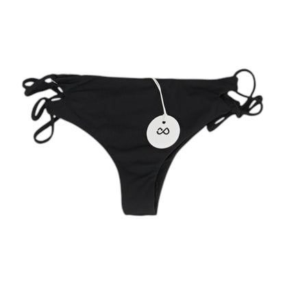 Black Solid Swim Bottom
