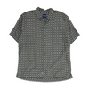 Gray Abstract Short Sleeve Button Down