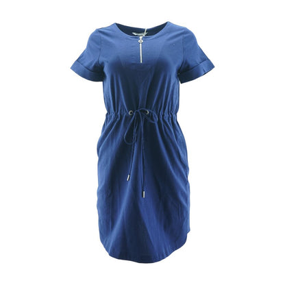 Navy Solid Mini Dress