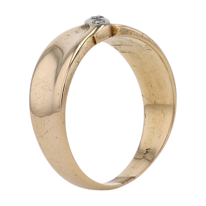 14K Two-Tone Gold Diamond Band Ring