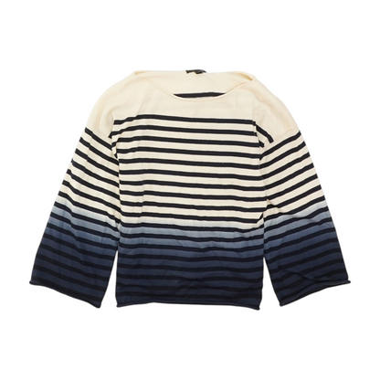 Navy Striped Pullover Sweater