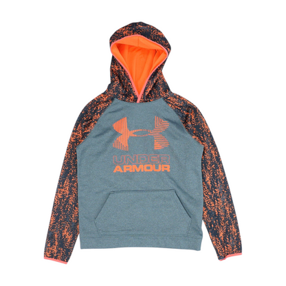 Gray Color Block Hoodie Pullover