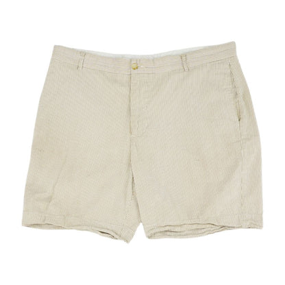 Tan Striped Chino Shorts