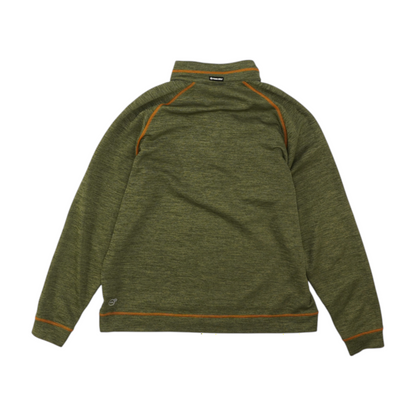 Green Solid 1/4 Zip Pullover