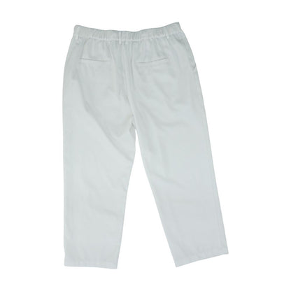 White Solid Chino Pants