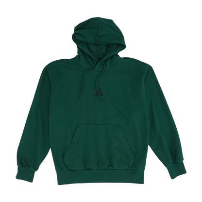 Green Solid Hoodie Pullover