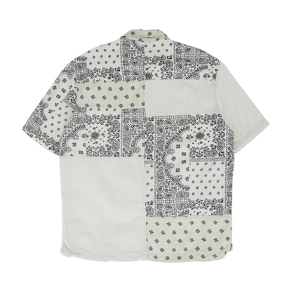 Ivory Paisley Short Sleeve Button Down