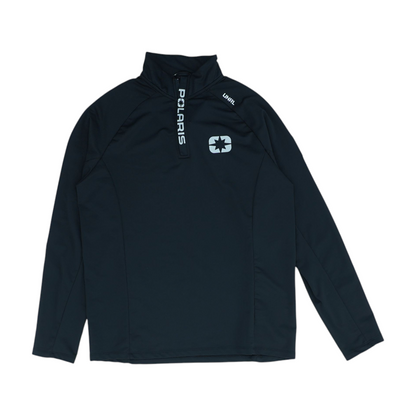 Black Solid 1/4 Zip Pullover